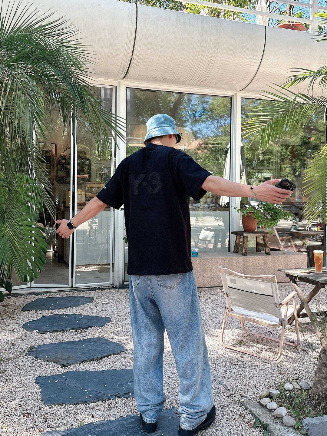 Y-3 25新款磨毛短袖阔版T恤颜色：黑，白，灰尺码：XS-XL