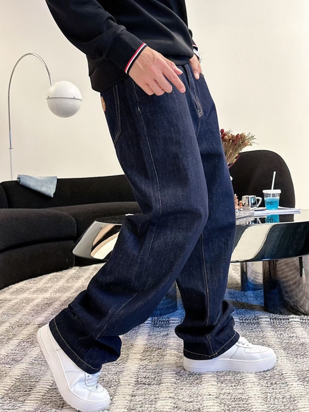 2025秋冬新款蒙口牛仔裤 m-3XL