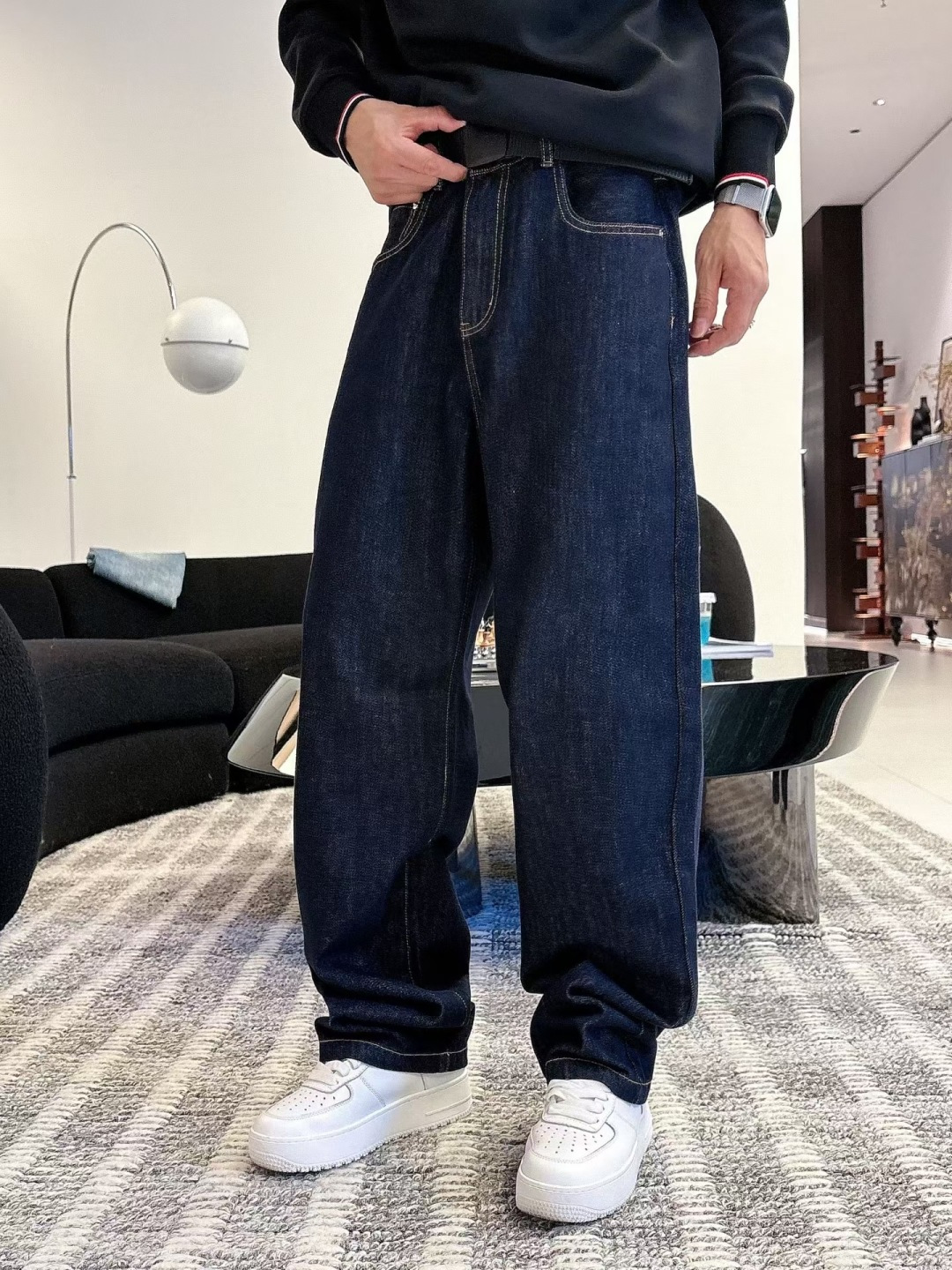 2025秋冬新款蒙口牛仔裤 m-3XL
