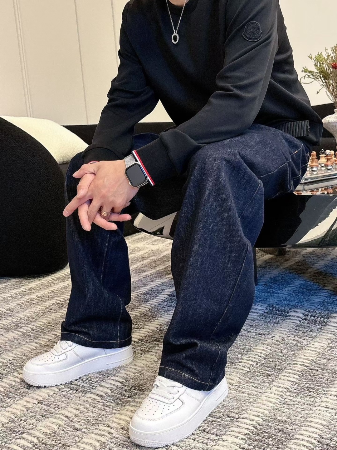 2025秋冬新款蒙口牛仔裤 m-3XL