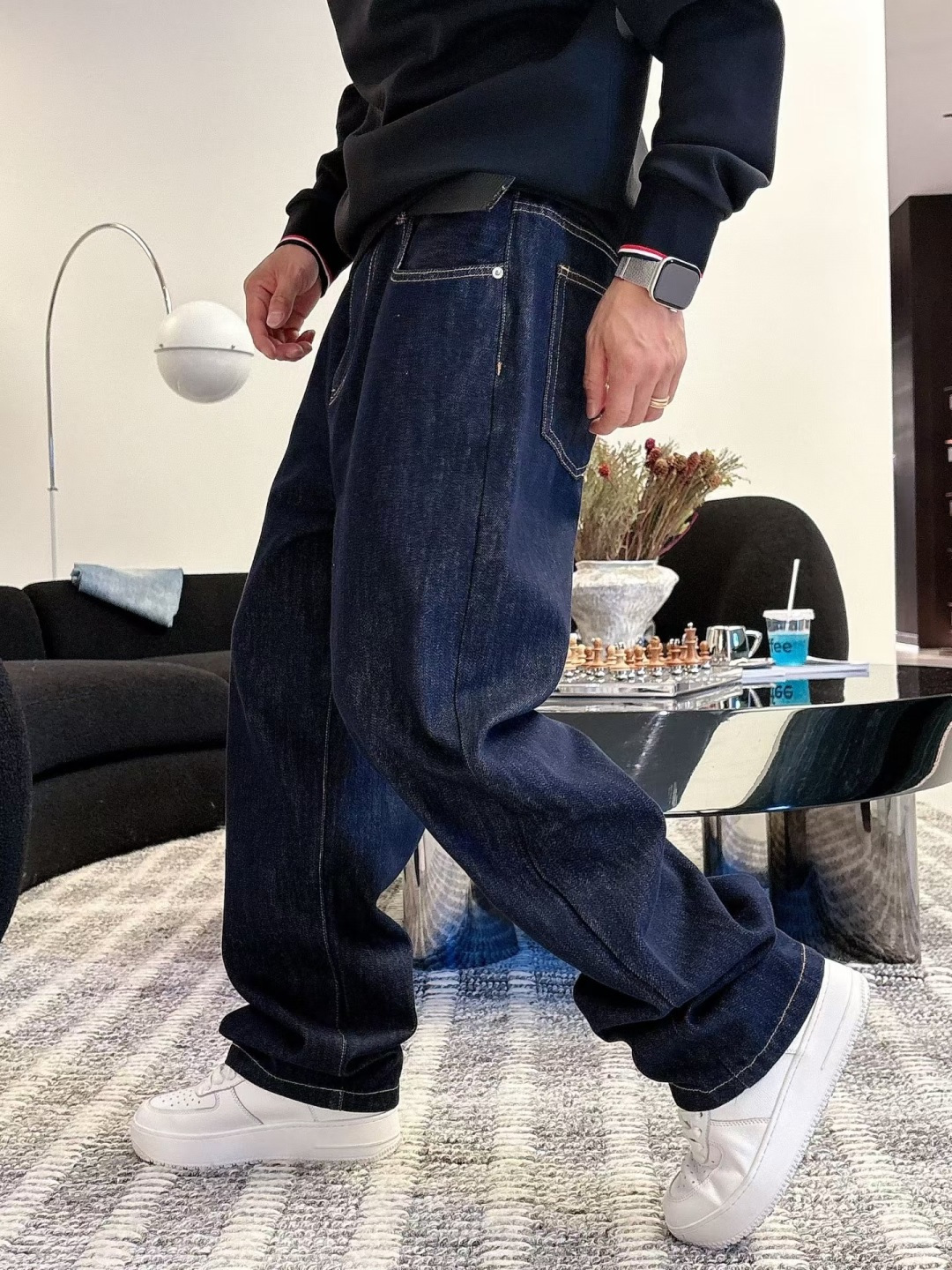 2025秋冬新款蒙口牛仔裤 m-3XL