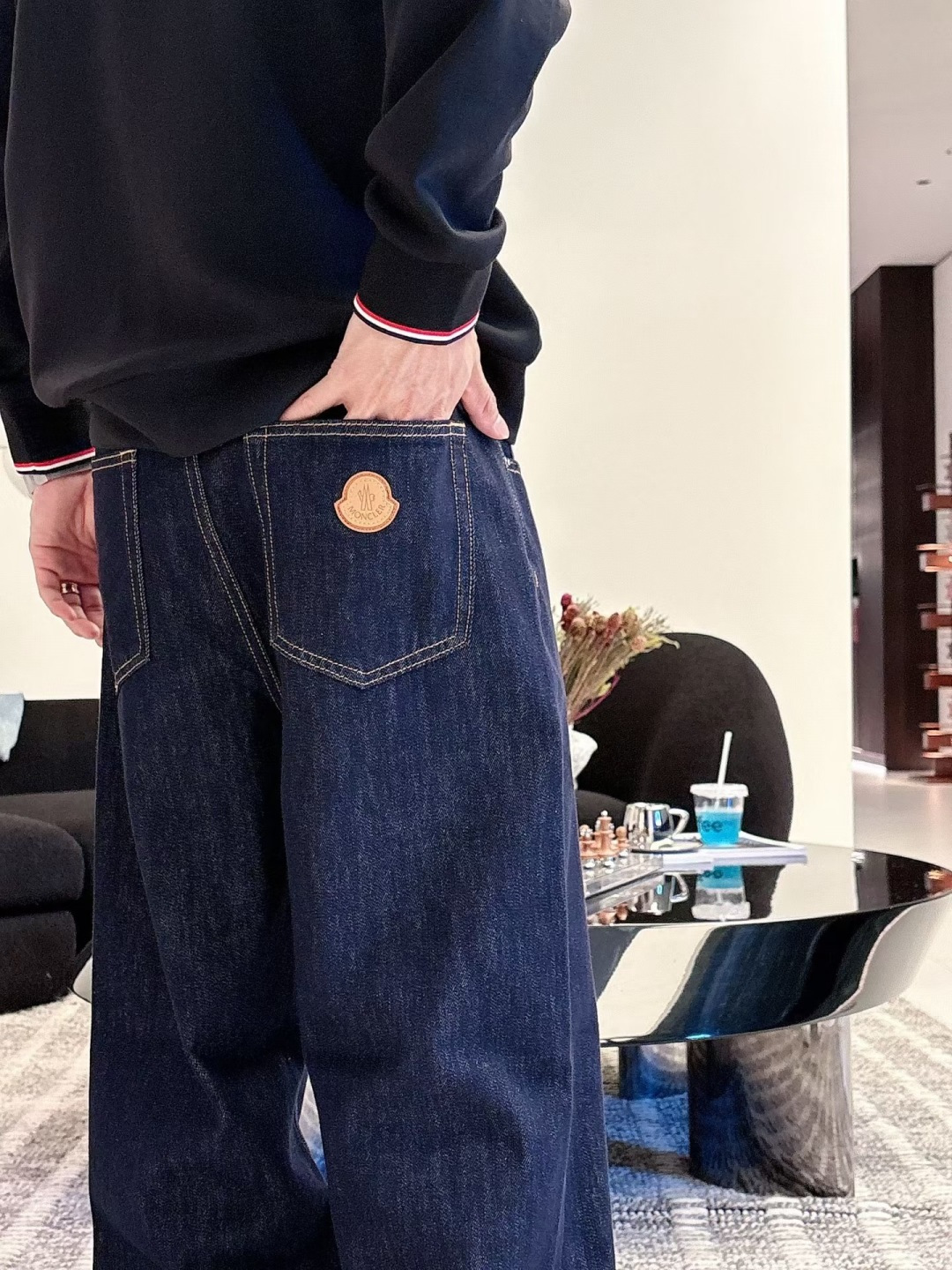 2025秋冬新款蒙口牛仔裤 m-3XL