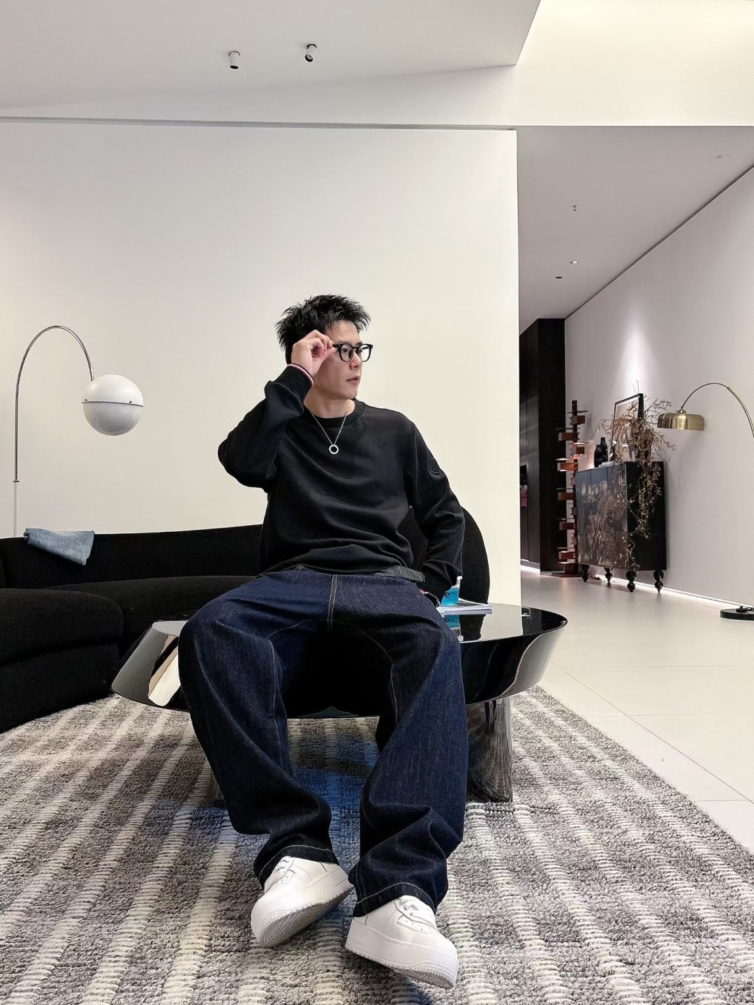 2025秋冬新款蒙口牛仔裤 m-3XL