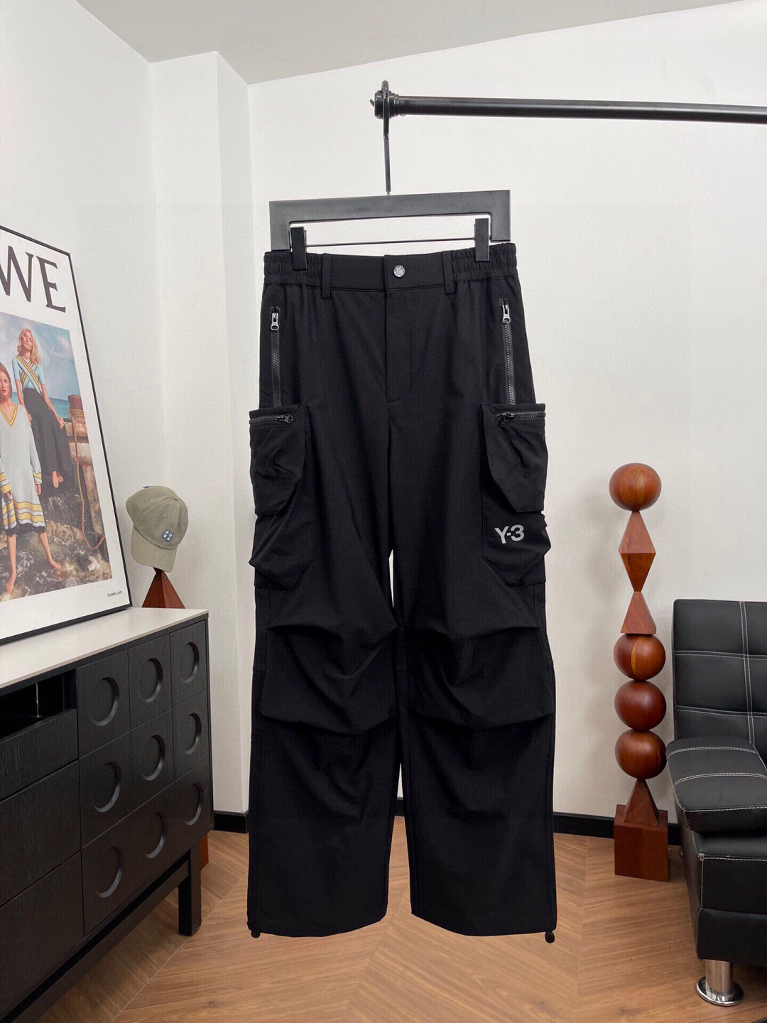 秋季新款🌟Y-3，立体拉链翻盖口袋，两侧机能风大口袋，直筒工装裤，版型完美！百搭款！上身效果潮流时尚活力