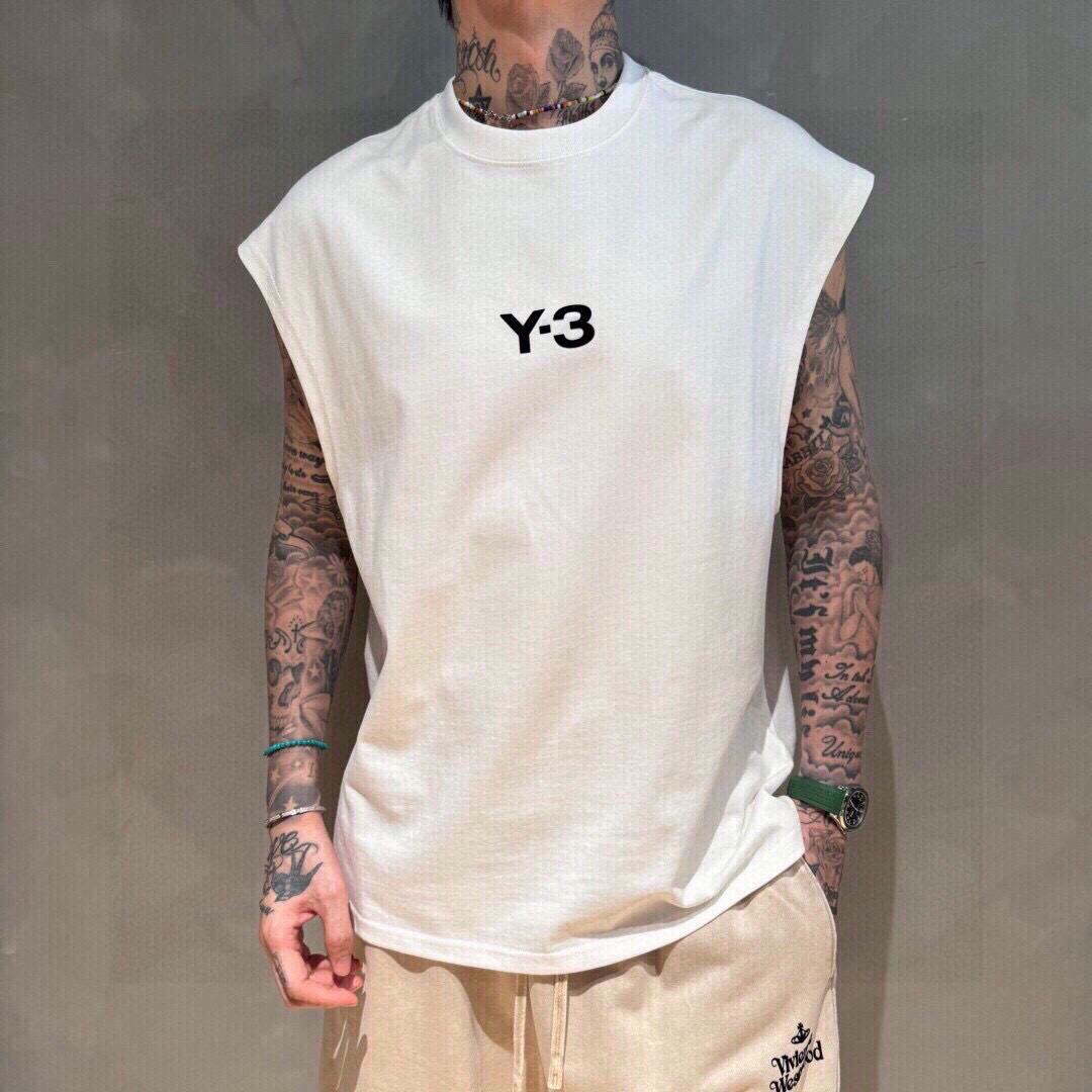 Y3🌟夏季新款背心🎽采用优质面料，超级柔软亲肤！标识植绒印花 设计点缀，内里走线工整细致，上身时尚潮流！