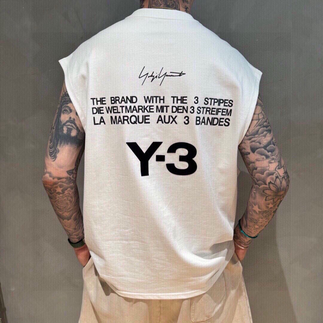 Y3🌟夏季新款背心🎽采用优质面料，超级柔软亲肤！标识植绒印花 设计点缀，内里走线工整细致，上身时尚潮流！