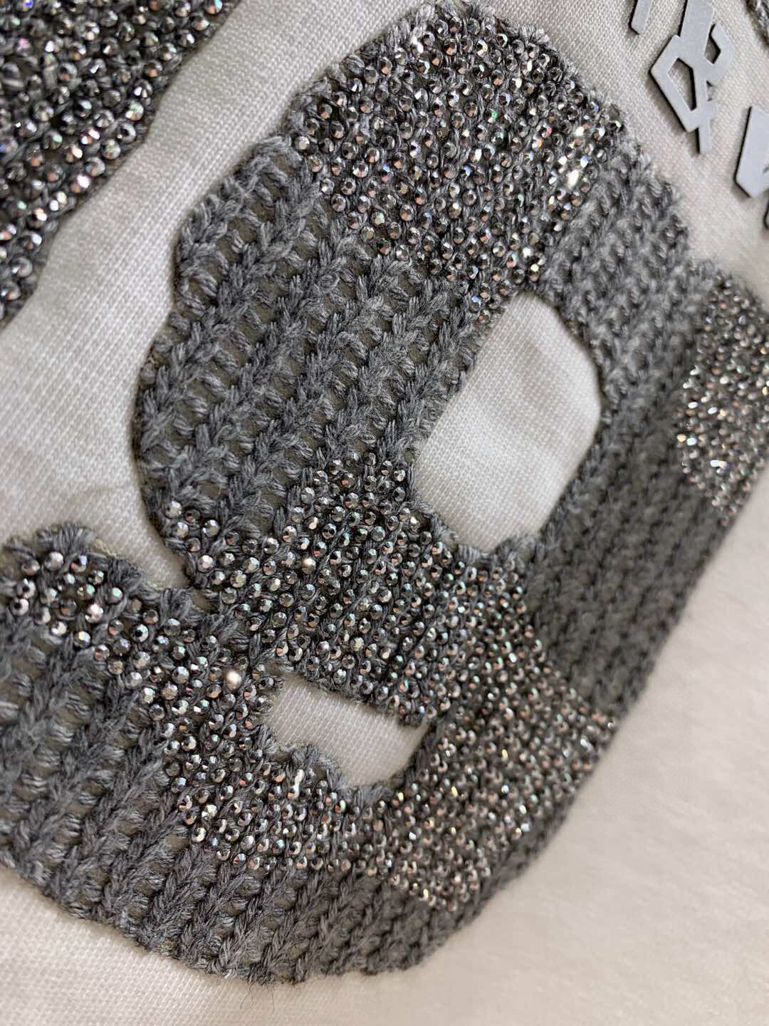 2025春夏新款大王亮珠刺绣工艺短袖尺码：XS-XL 最大可穿230斤