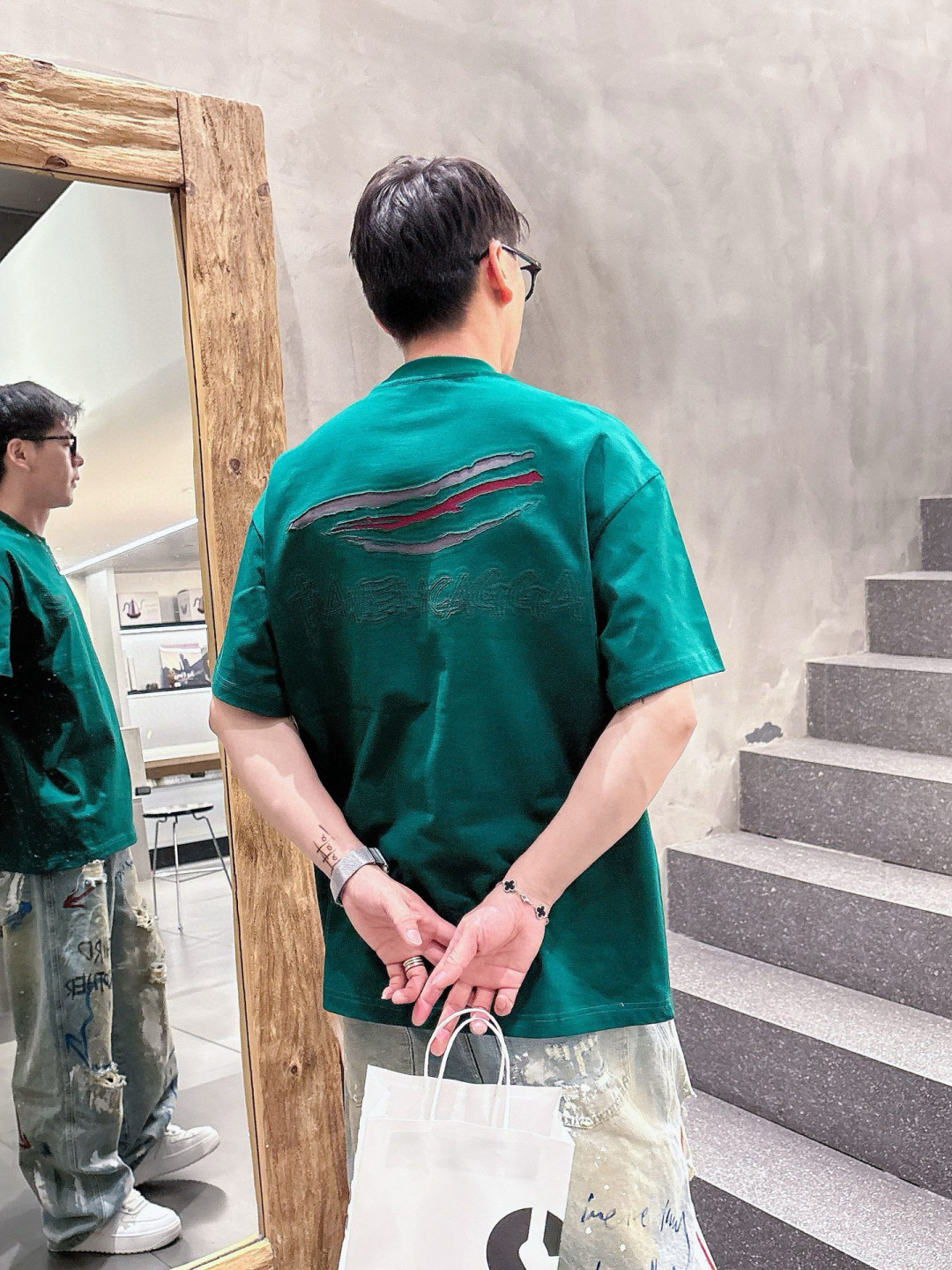 2025春夏新款巴黎世家烧花短袖M-3Xl