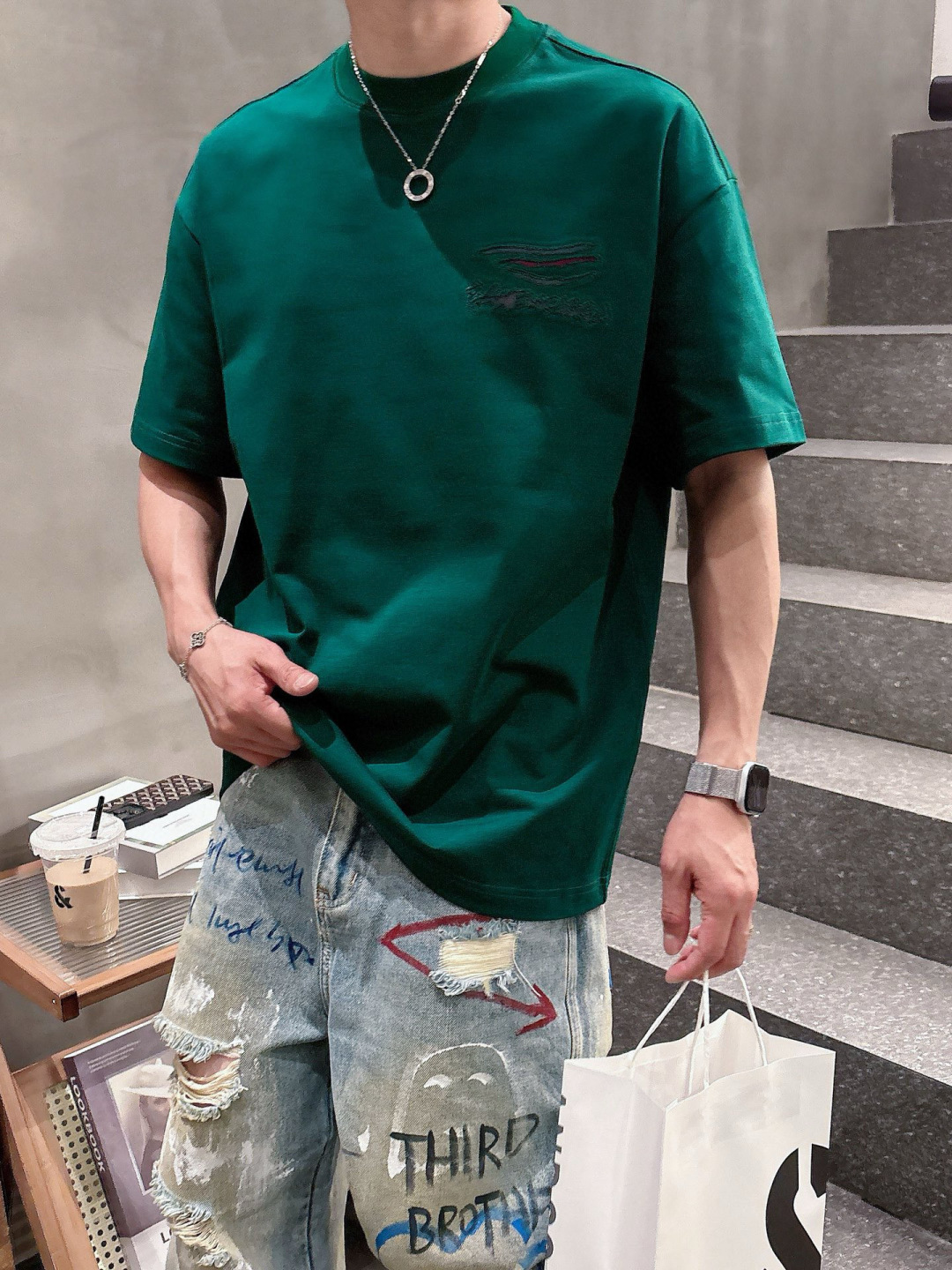 2025春夏新款巴黎世家烧花短袖M-3Xl