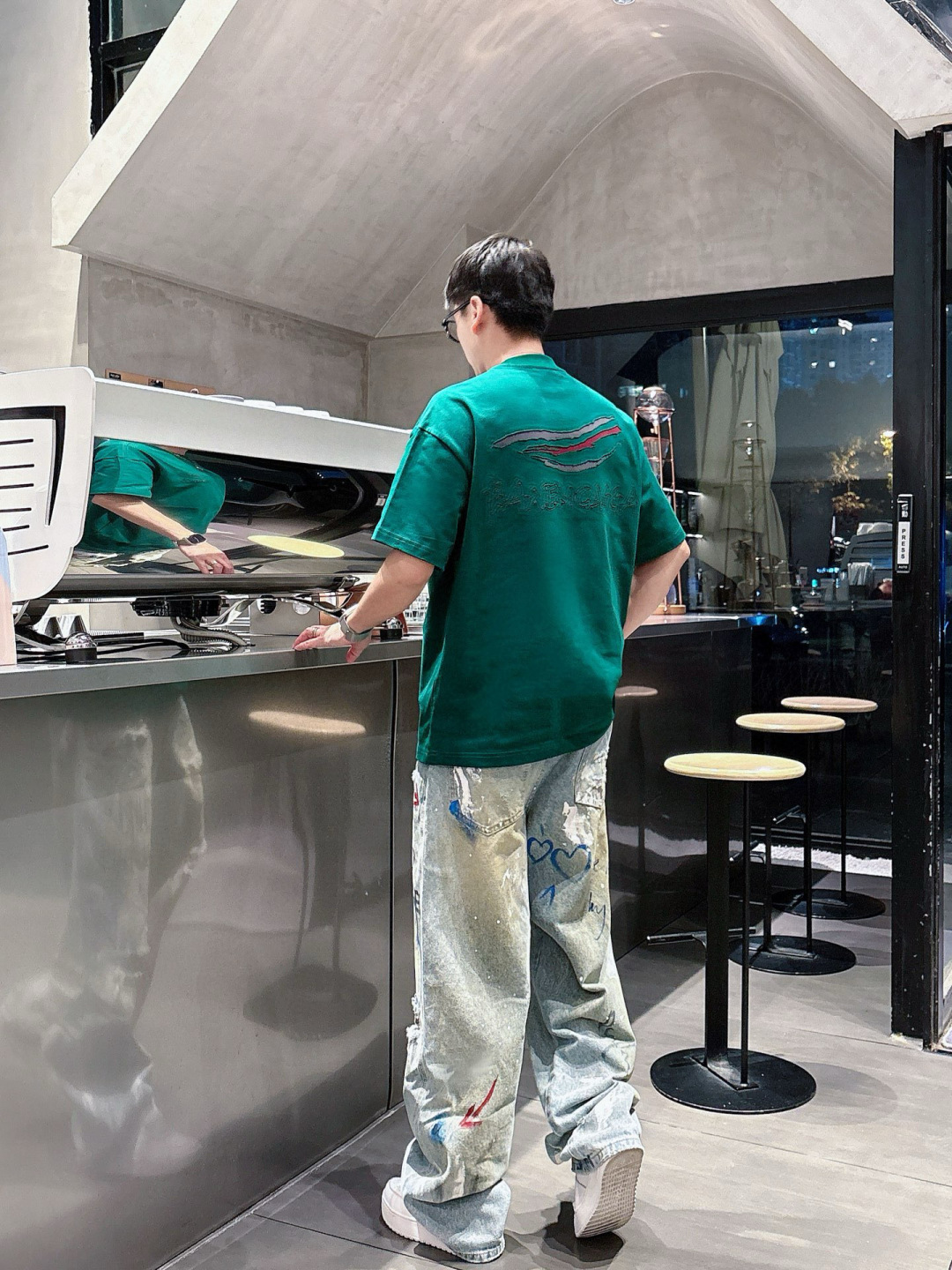 2025春夏新款巴黎世家烧花短袖M-3Xl