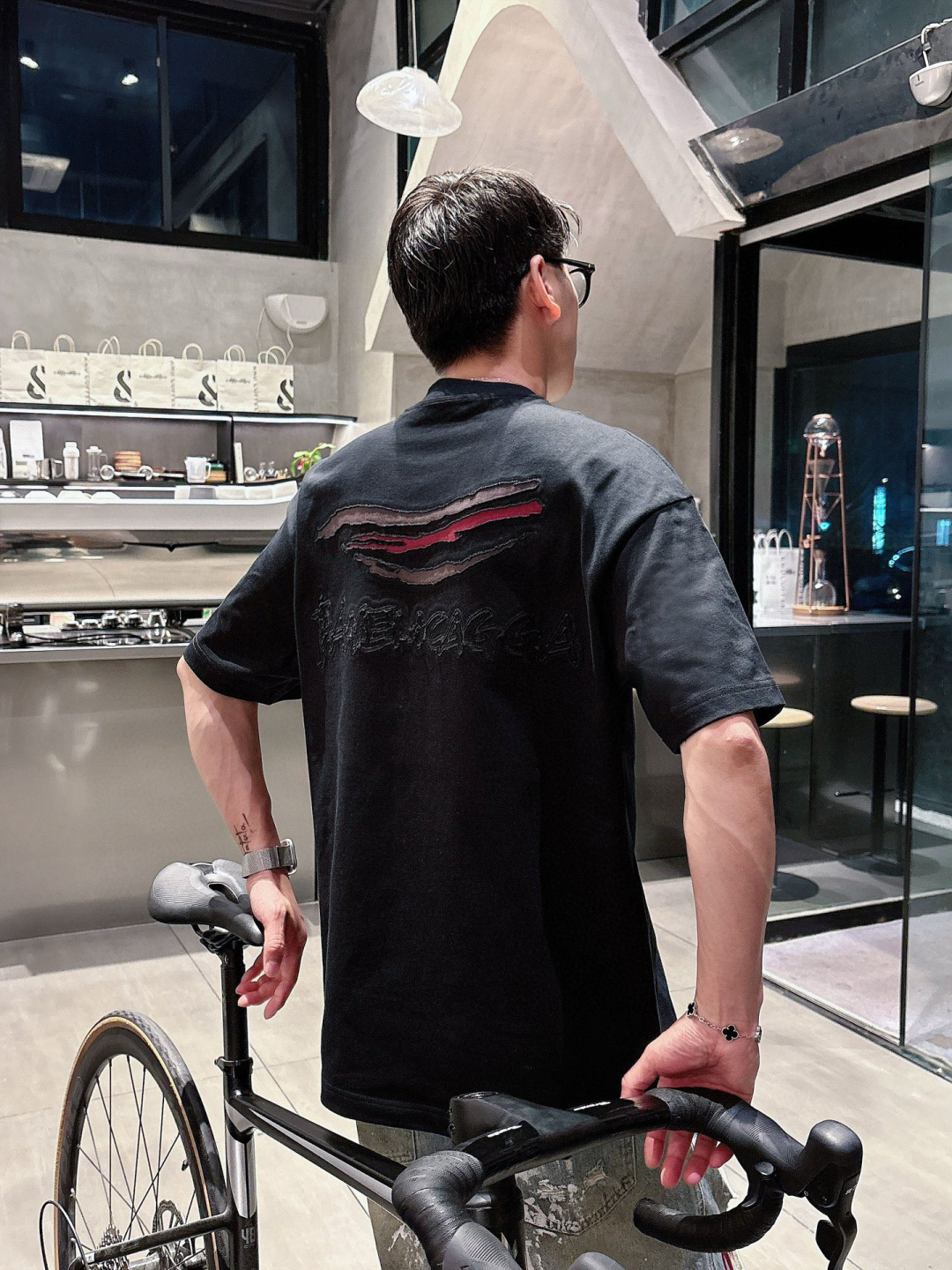 2025春夏新款巴黎世家烧花短袖M-3Xl