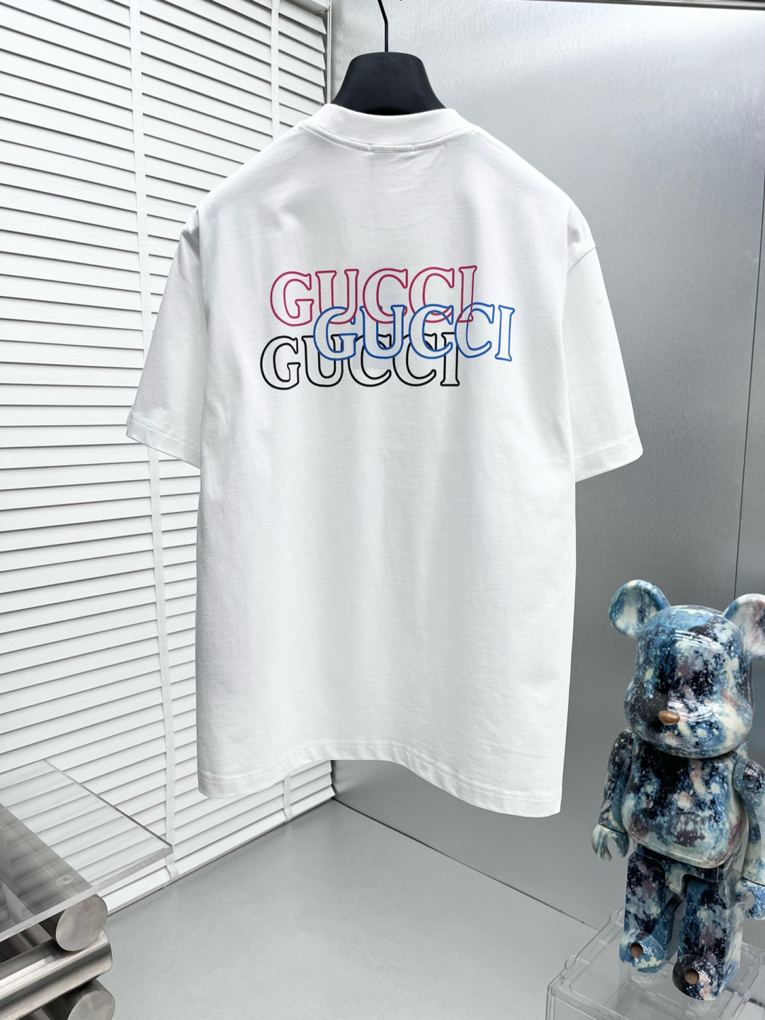 Gucc* 25ss新款短袖，定制280克全棉面料，前幅印花logo，非常简约大气的一款 无论是上身舒适