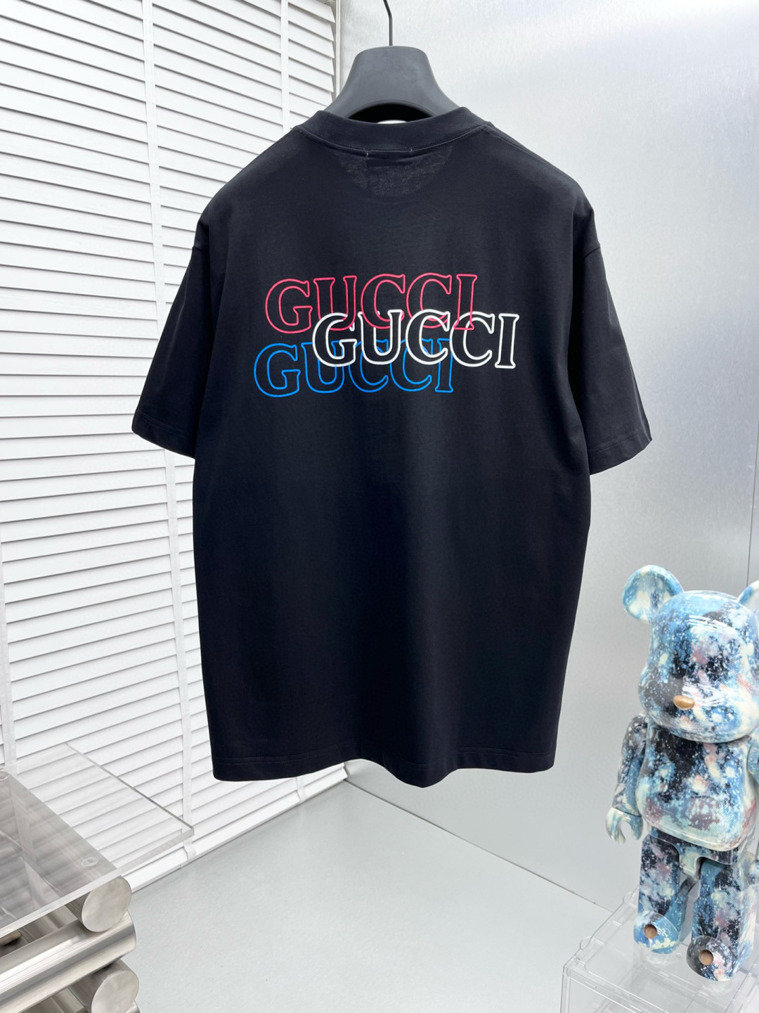 Gucc* 25ss新款短袖，定制280克全棉面料，前幅印花logo，非常简约大气的一款 无论是上身舒适