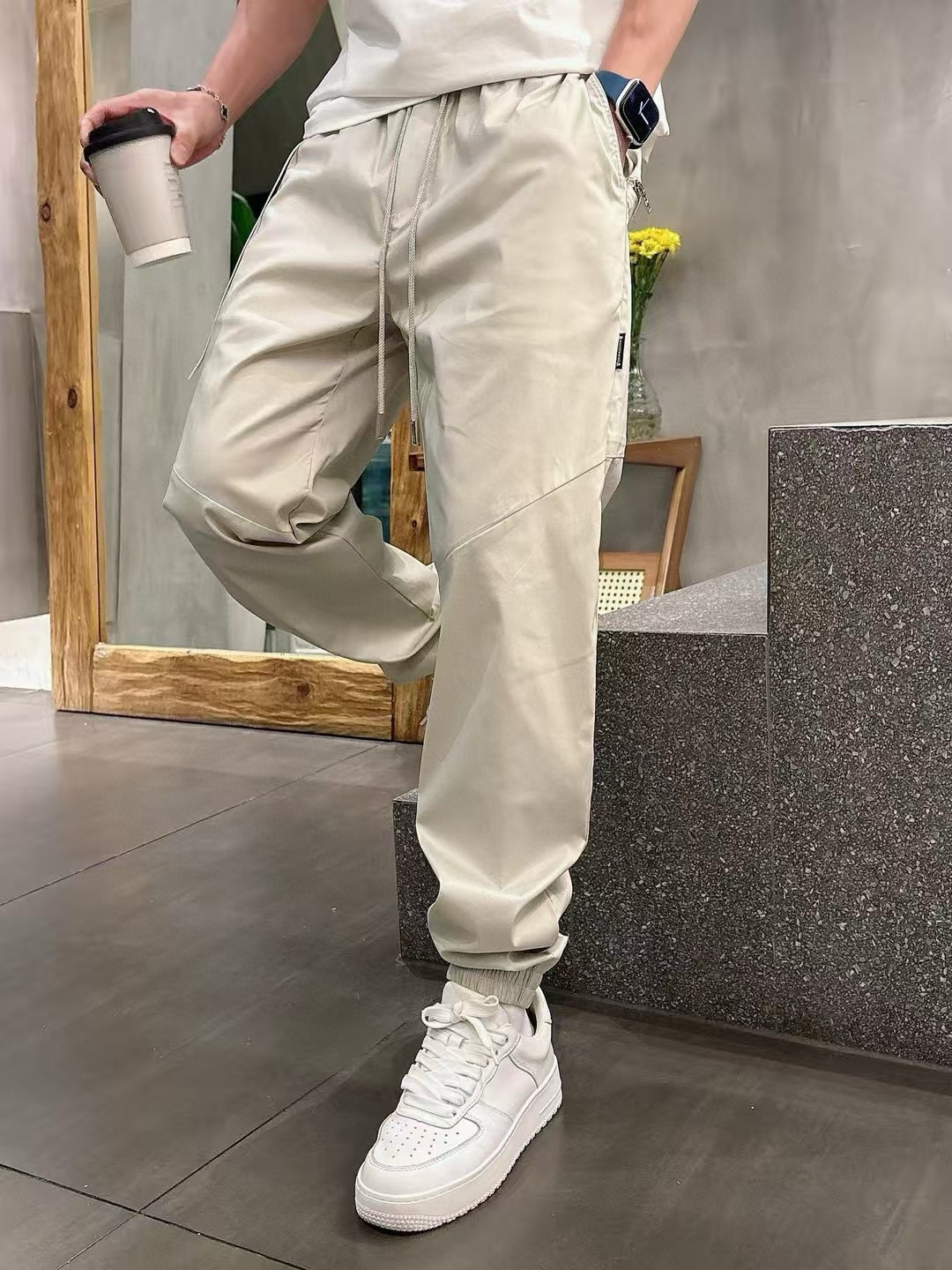 2025年春夏系列🔥🔥H8201🔥🔥1.颜色：黑色 米杏色2.尺码:M-3XL 3.版型:束脚长裤4.面