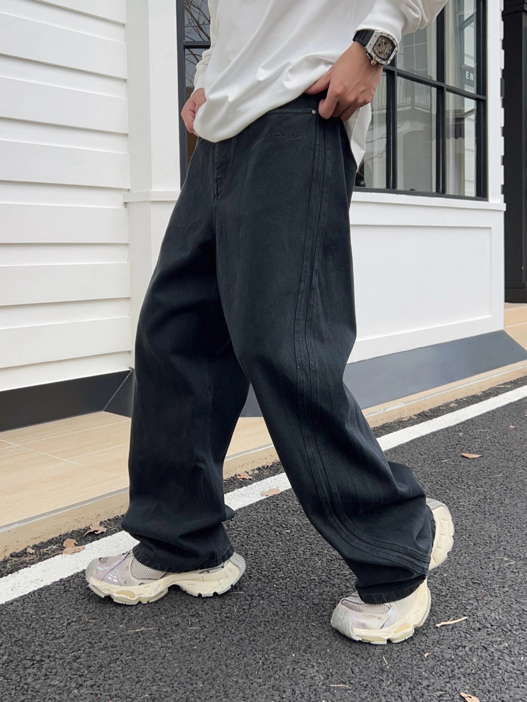 秋季裤子🆕颜色：黑，灰码数：M-3XL款号：5211