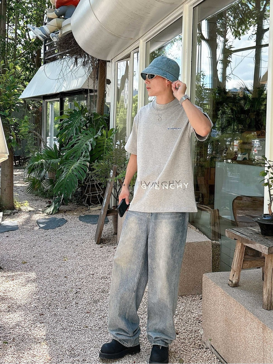 25新款磨毛短袖阔版T恤颜色：黑，白，灰尺码：XS-XL