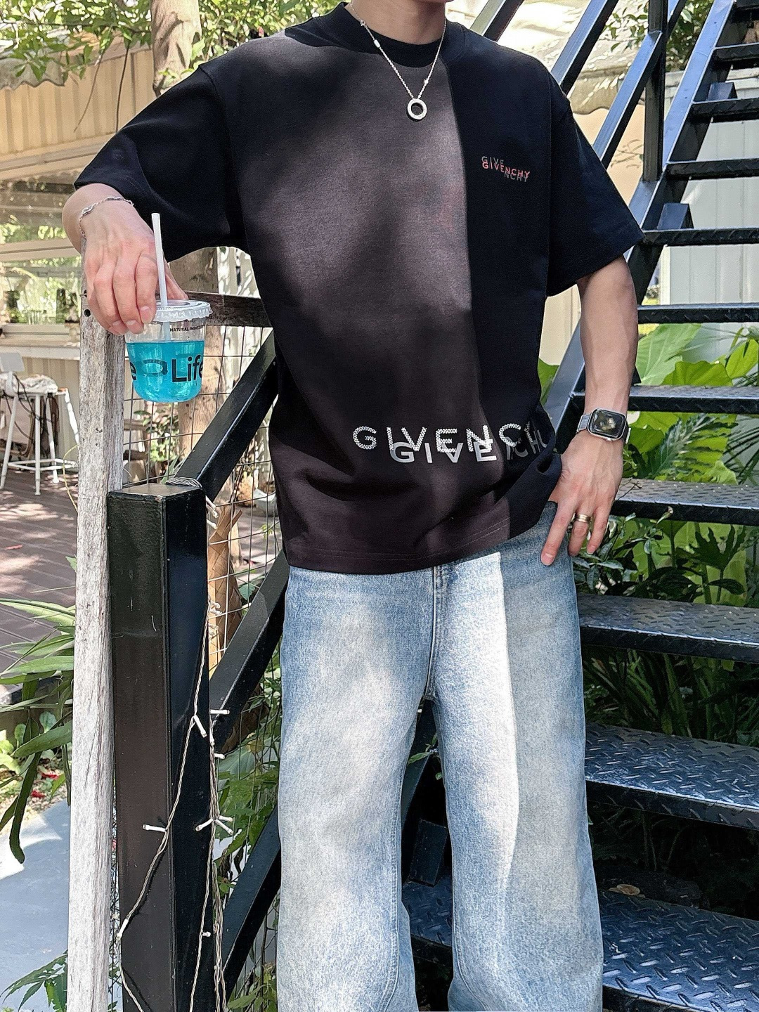 25新款磨毛短袖阔版T恤颜色：黑，白，灰尺码：XS-XL