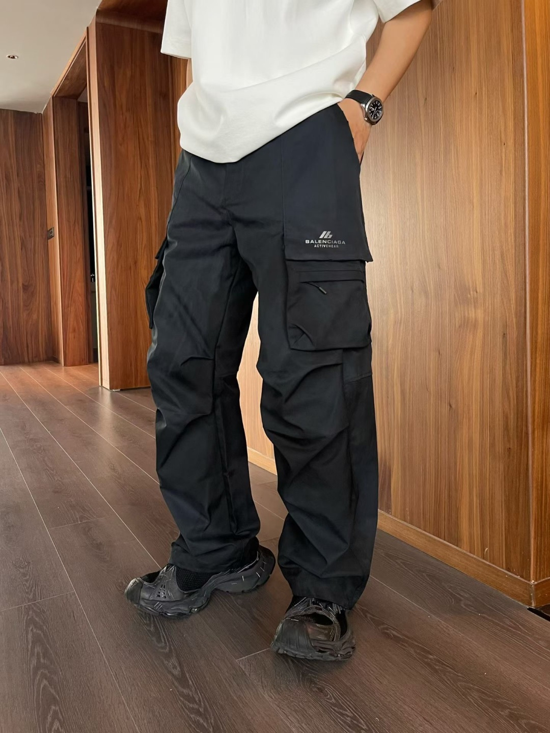 巴黎世家 裤子[庆祝][庆祝]颜色：黑，灰码数：M-3XL