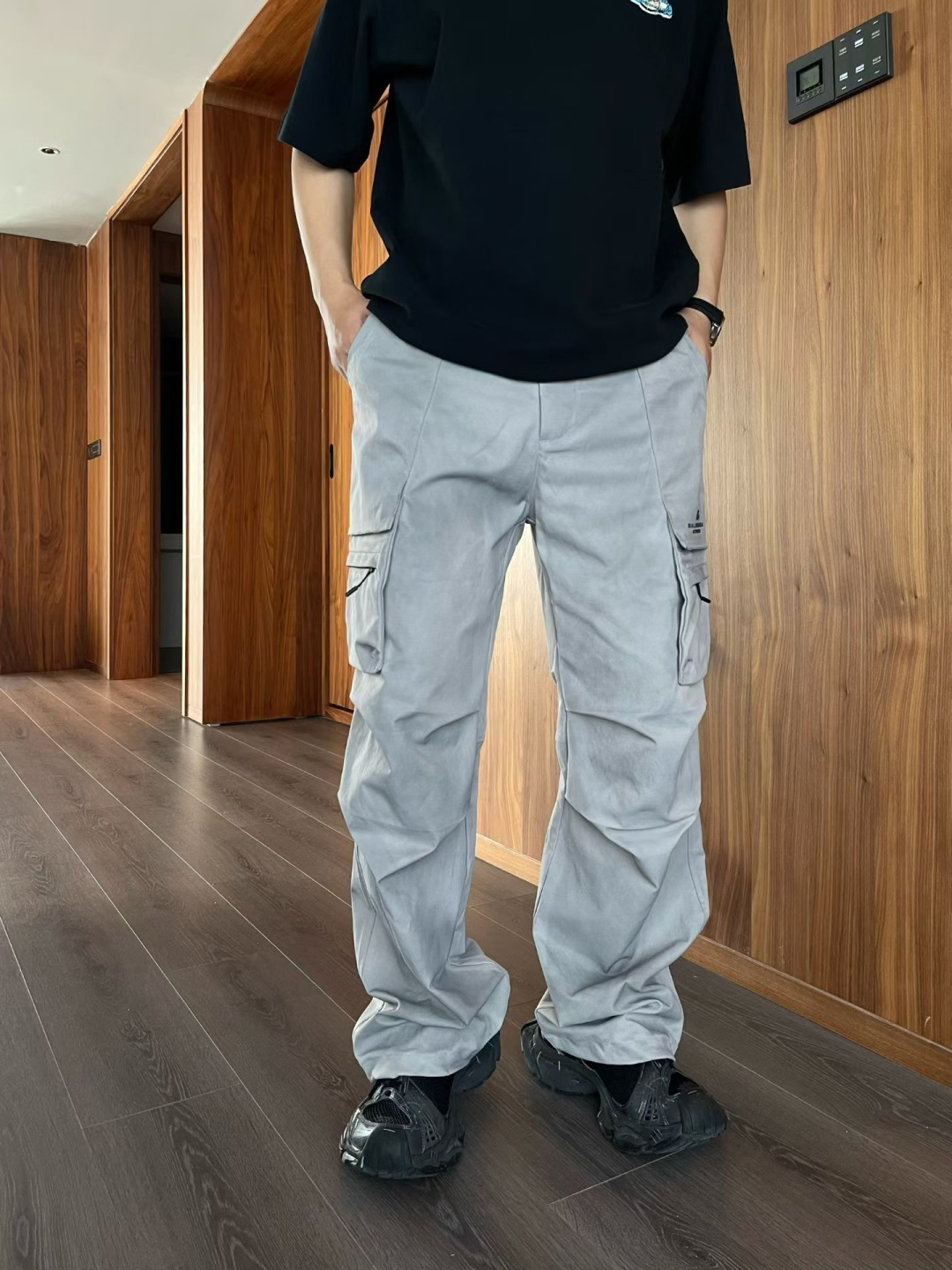 巴黎世家 裤子[庆祝][庆祝]颜色：黑，灰码数：M-3XL