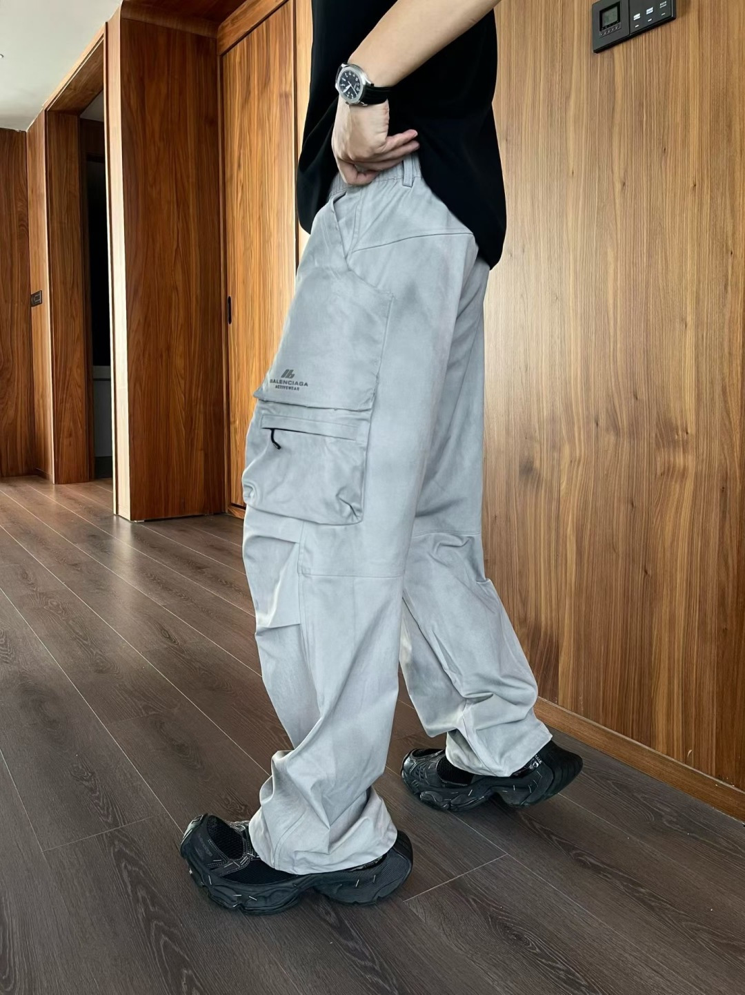 巴黎世家 裤子[庆祝][庆祝]颜色：黑，灰码数：M-3XL