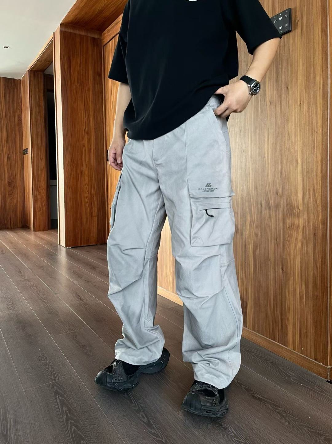 巴黎世家 裤子[庆祝][庆祝]颜色：黑，灰码数：M-3XL