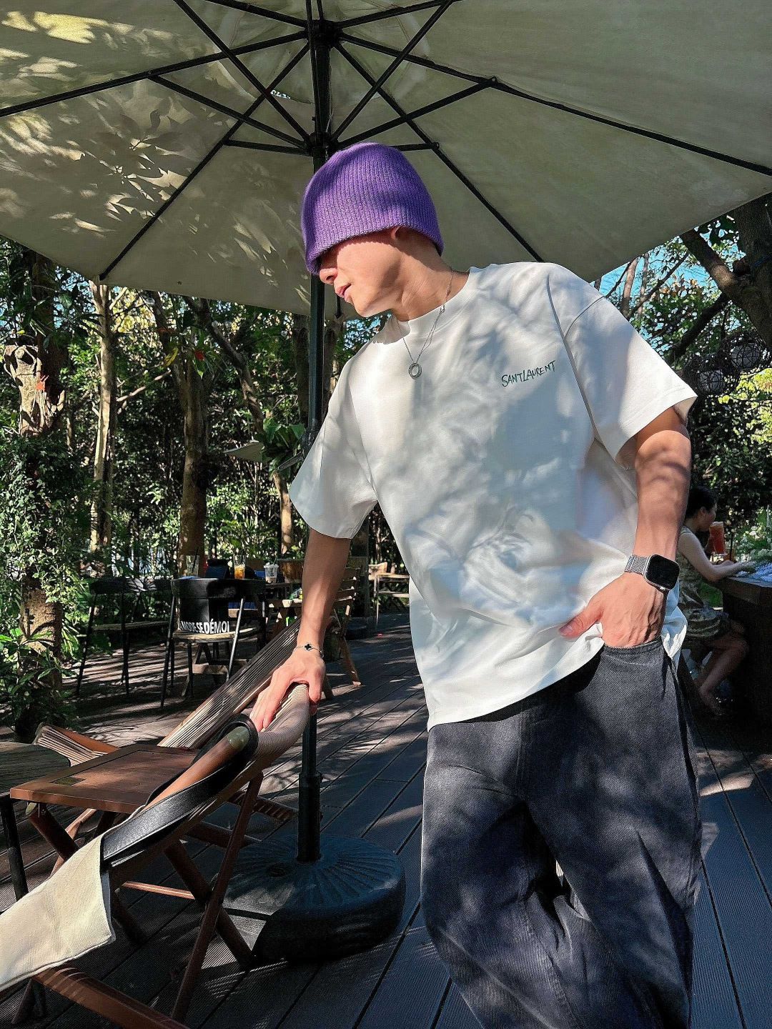 25新款短袖阔版T恤颜色：黑，白尺码：XS-XL