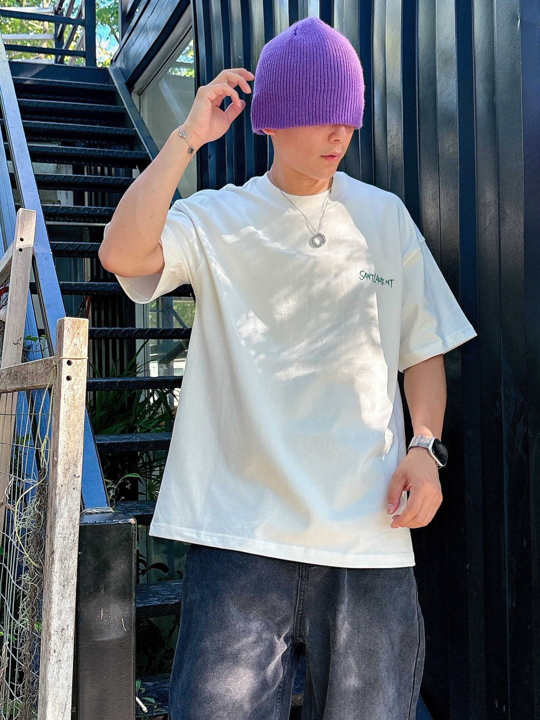 25新款短袖阔版T恤颜色：黑，白尺码：XS-XL