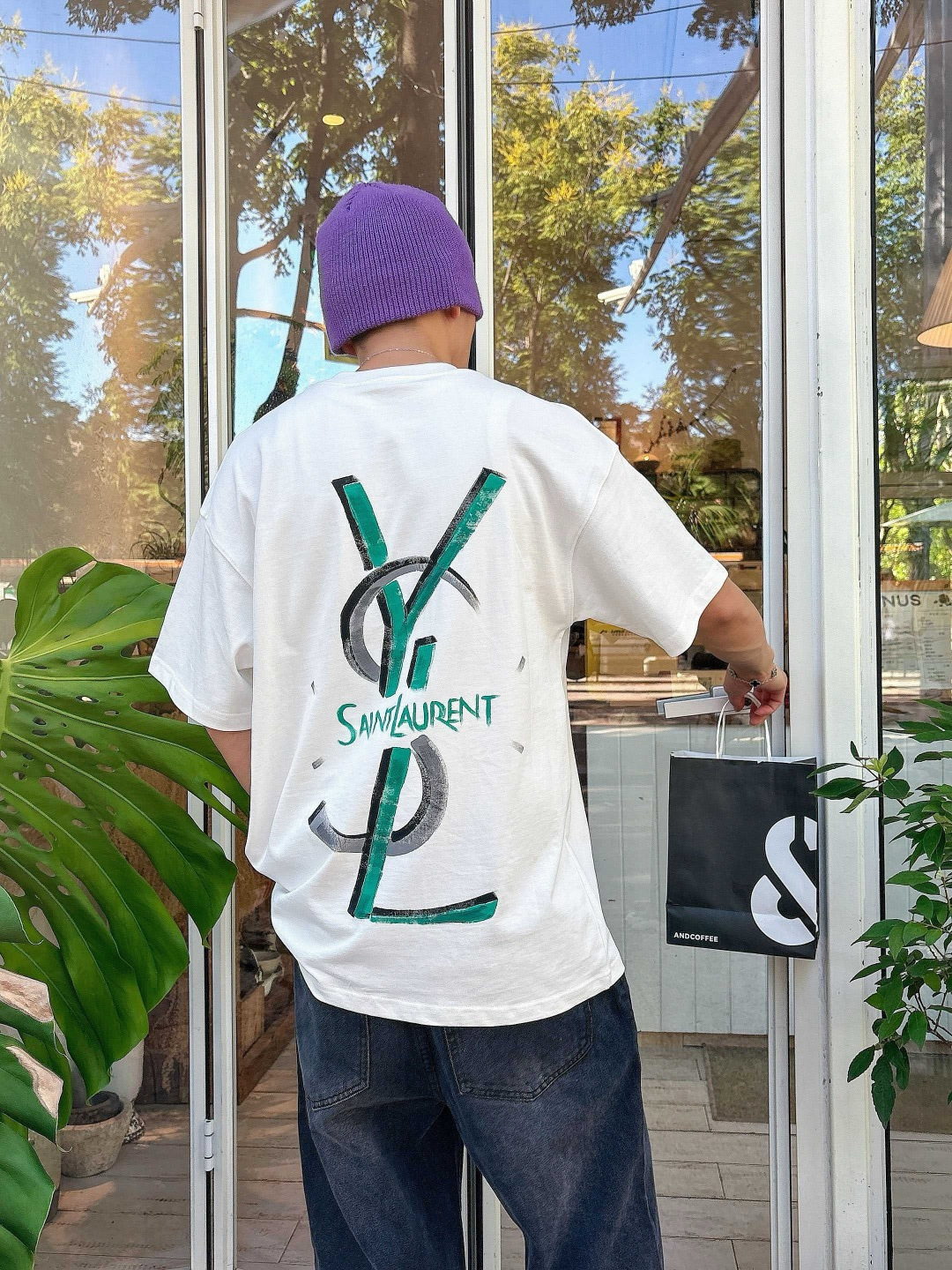 25新款短袖阔版T恤颜色：黑，白尺码：XS-XL