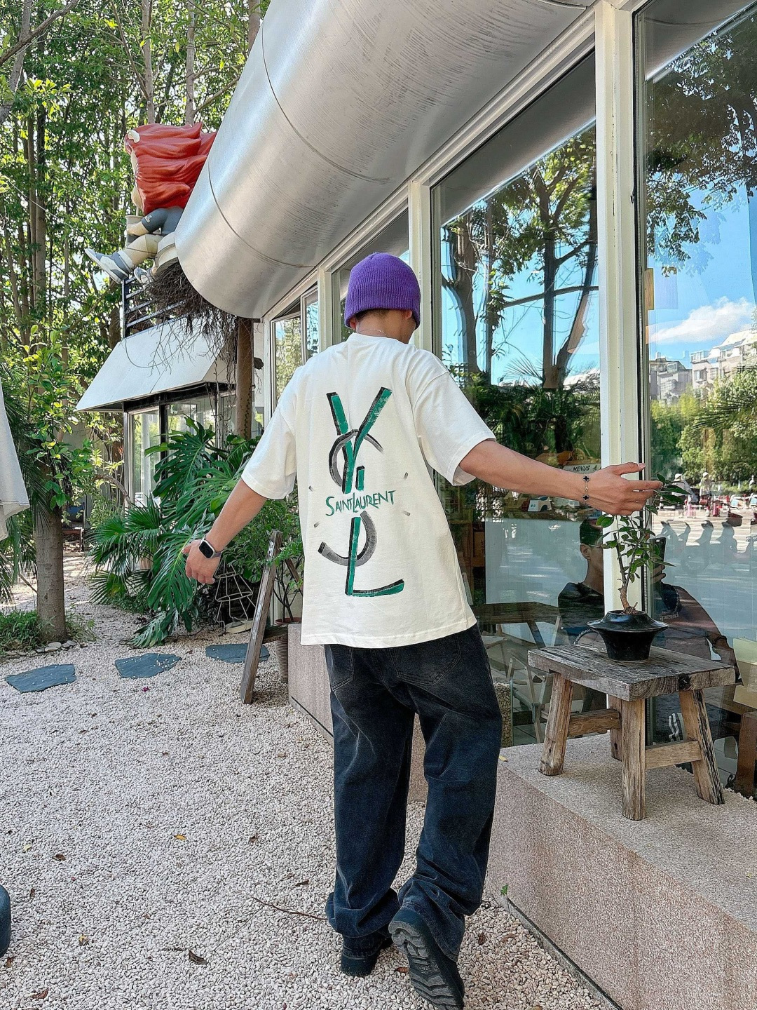 25新款短袖阔版T恤颜色：黑，白尺码：XS-XL