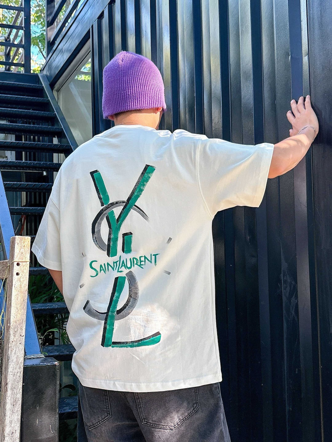 25新款短袖阔版T恤颜色：黑，白尺码：XS-XL