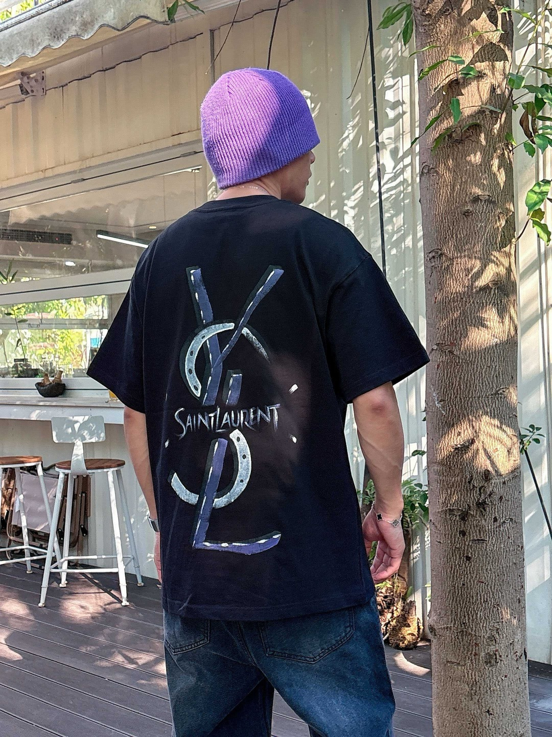 25新款短袖阔版T恤颜色：黑，白尺码：XS-XL