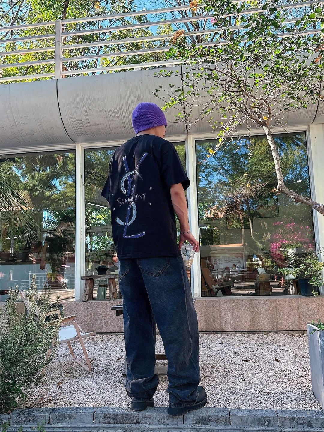 25新款短袖阔版T恤颜色：黑，白尺码：XS-XL