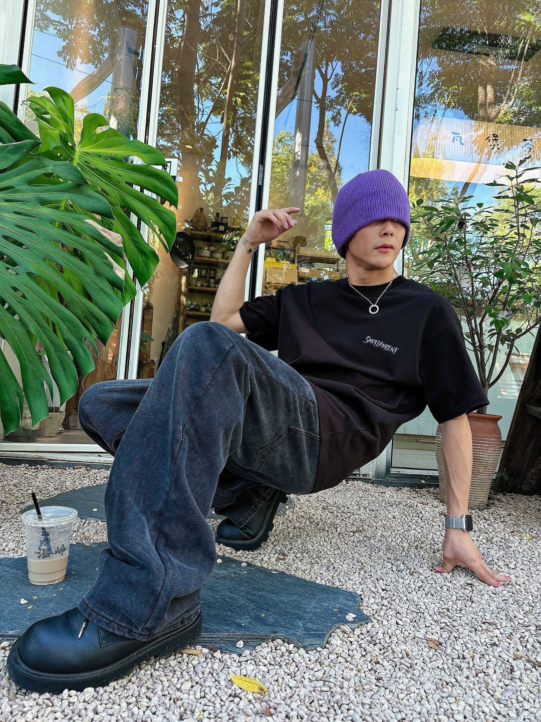 25新款短袖阔版T恤颜色：黑，白尺码：XS-XL