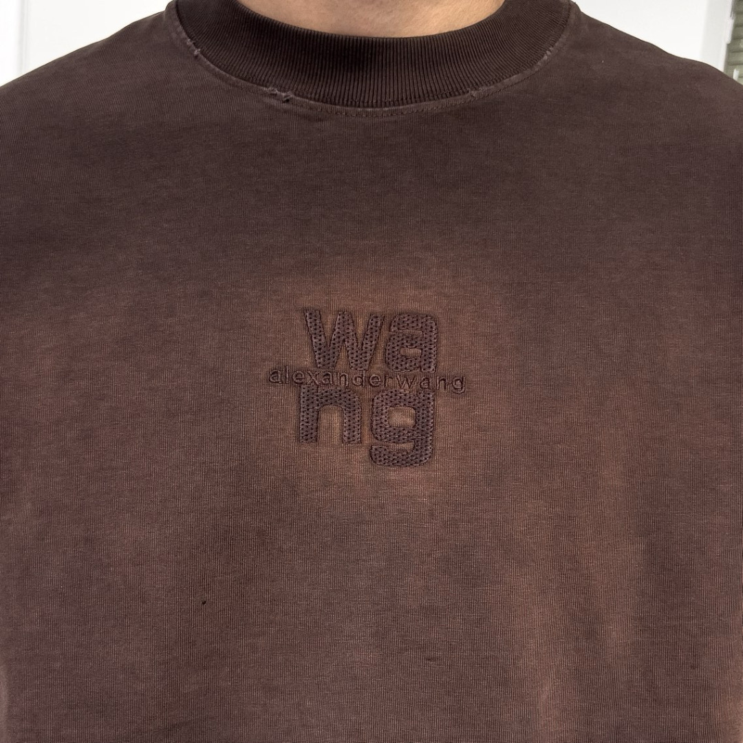 品牌：WANG季度：2025秋冬颜色：黑色 冷卡其 咖色尺码：S-XXL版型：宽松版 短袖T重量：390