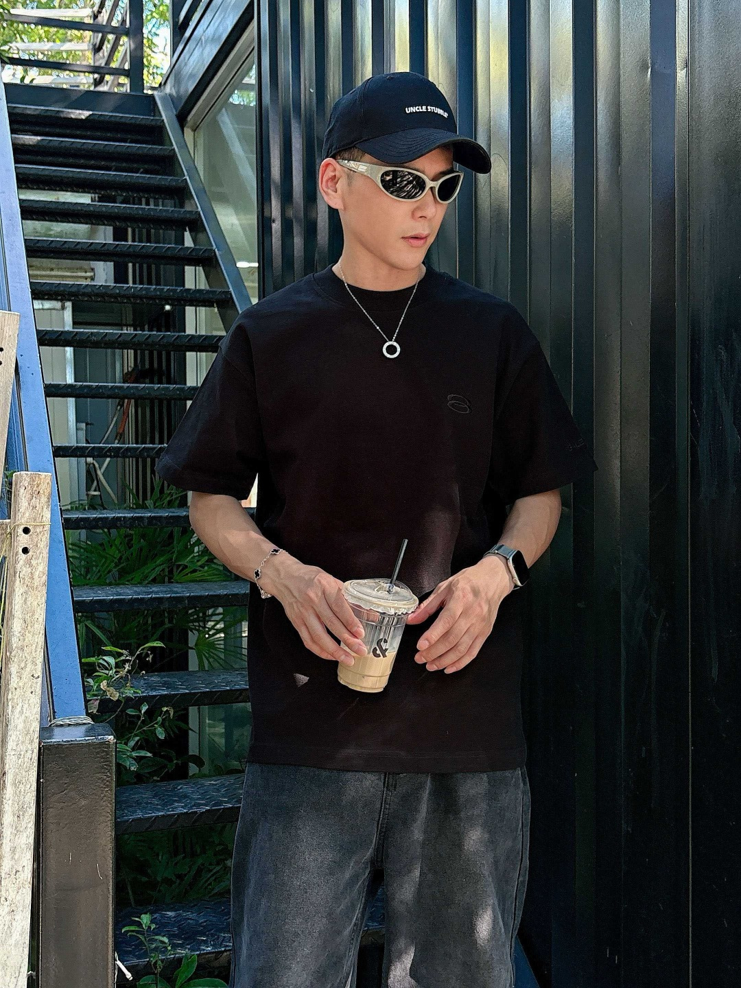 25新款磨毛短袖阔版T恤颜色：黑，白，灰尺码：XS-XL