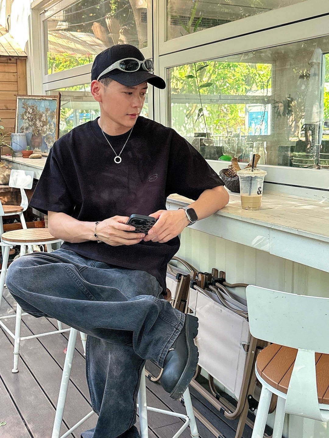 25新款磨毛短袖阔版T恤颜色：黑，白，灰尺码：XS-XL