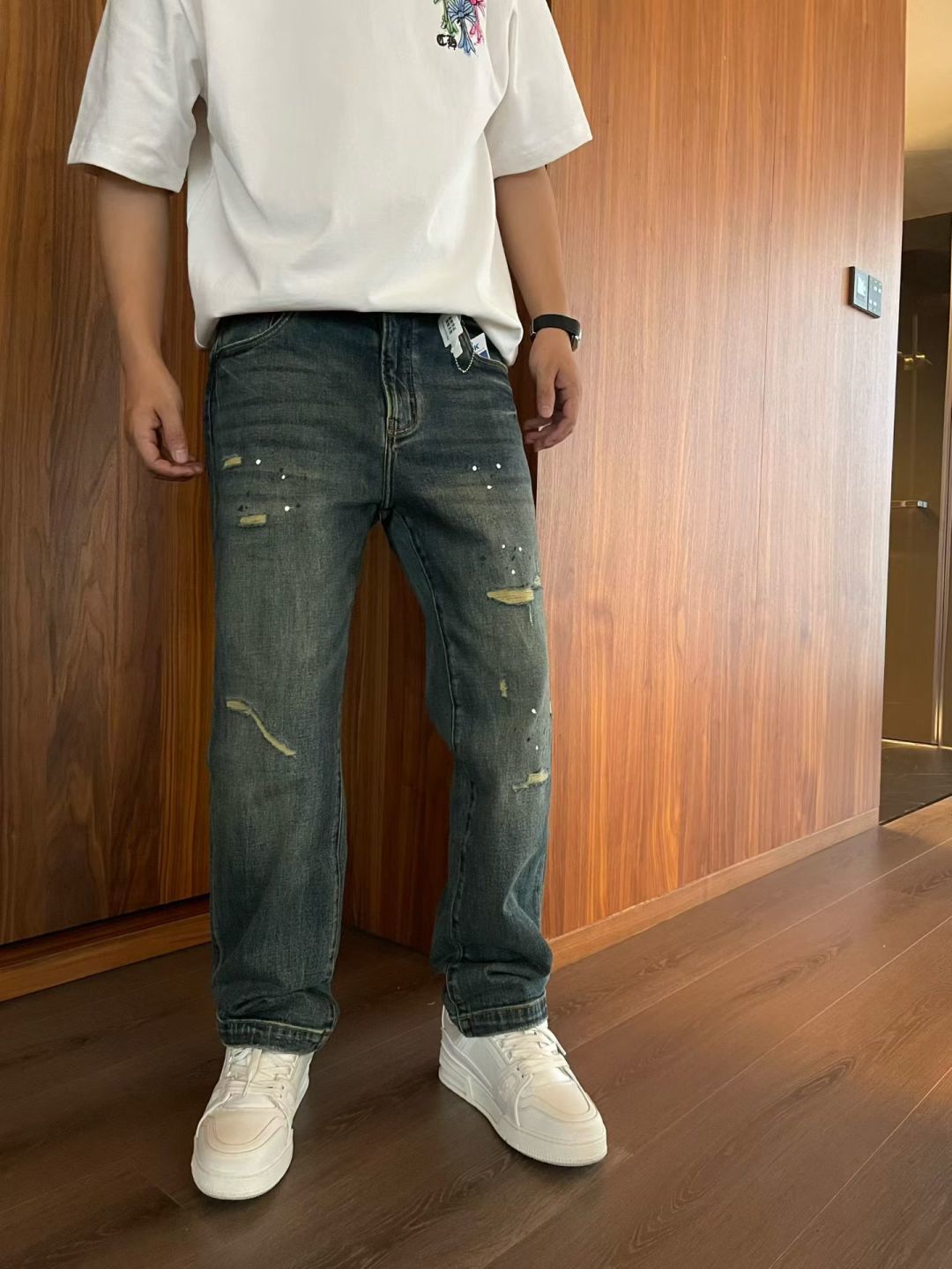 秋冬新款牛仔裤小直筒裤型29-36