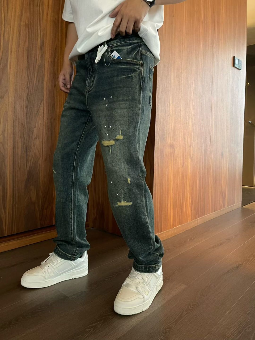 秋冬新款牛仔裤小直筒裤型29-36