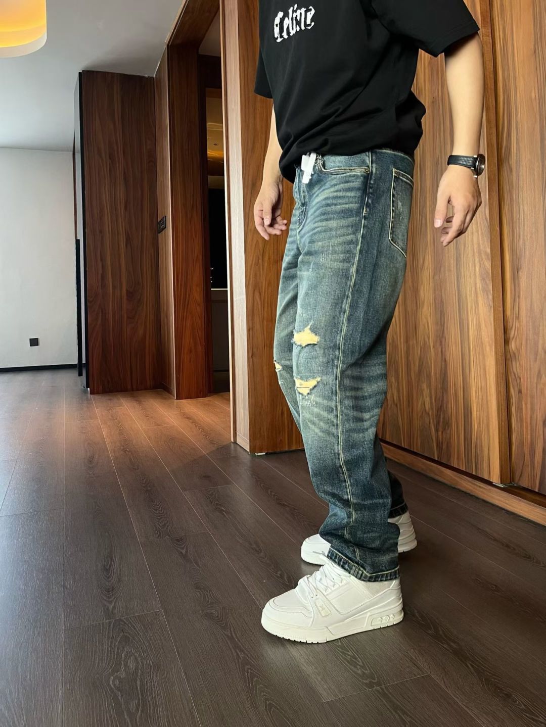 秋冬新款牛仔裤小直筒裤型29-36