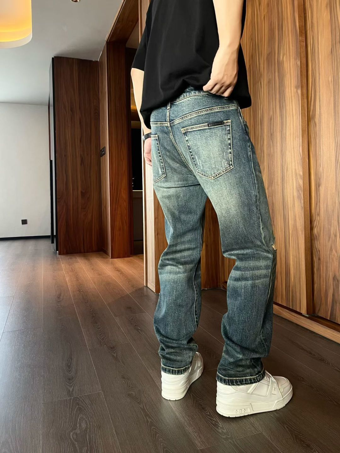 秋冬新款牛仔裤小直筒裤型29-36