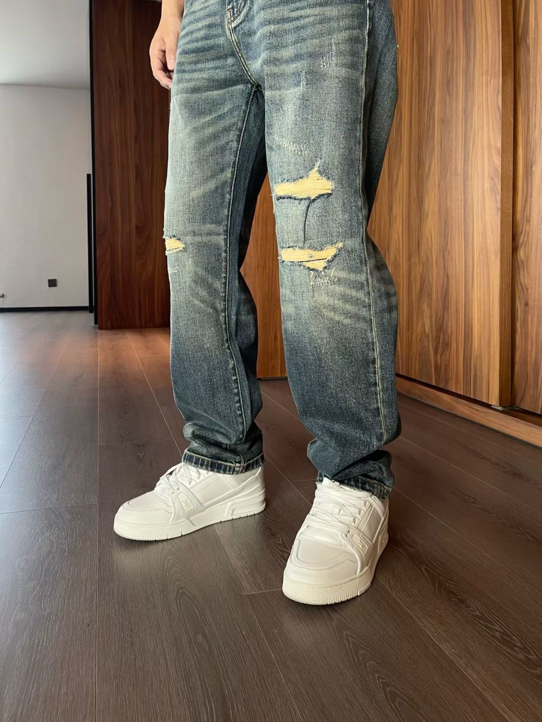 秋冬新款牛仔裤小直筒裤型29-36