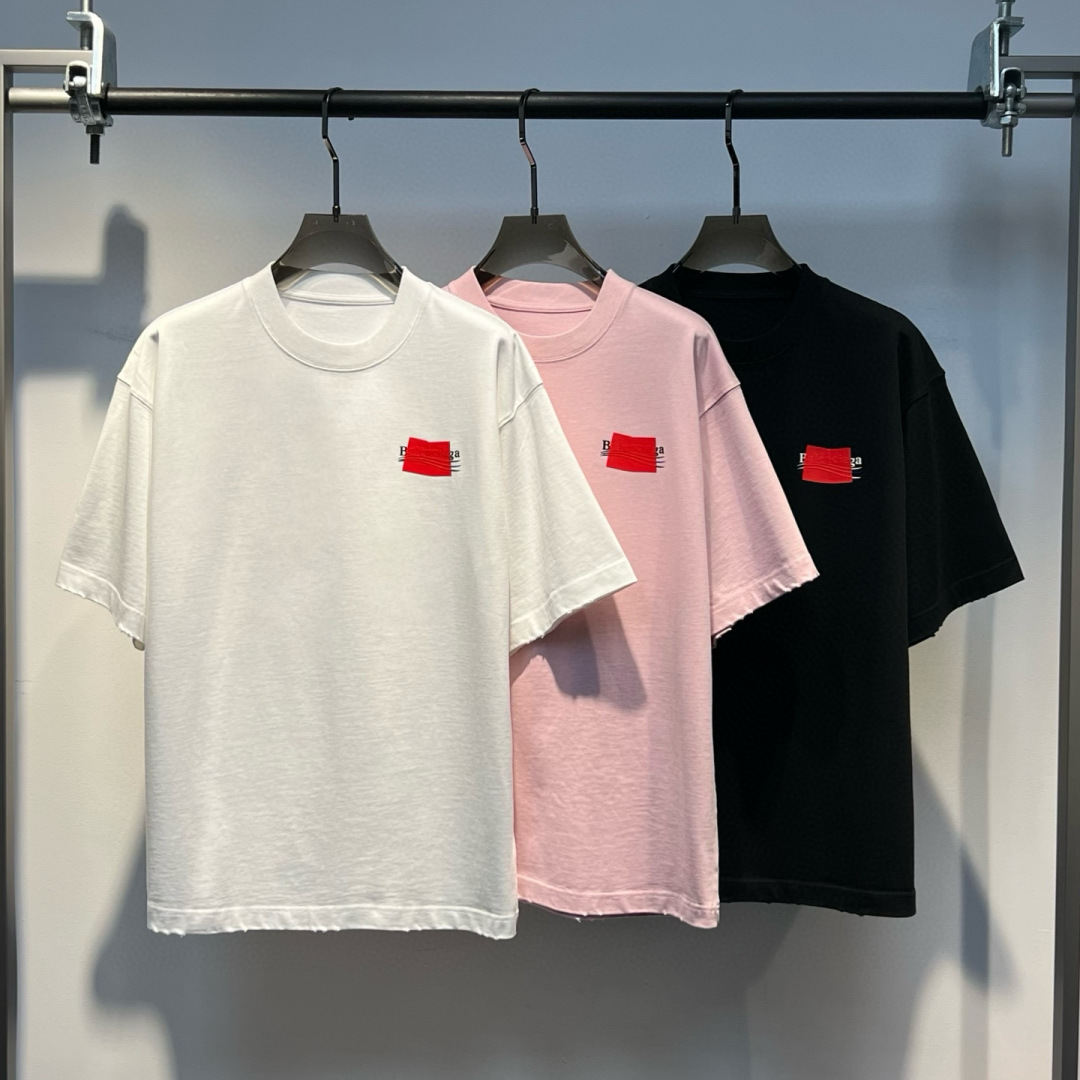 新款秋冬高克重T恤🆕颜色：黑，白，粉码数：XS-XL款号：52118