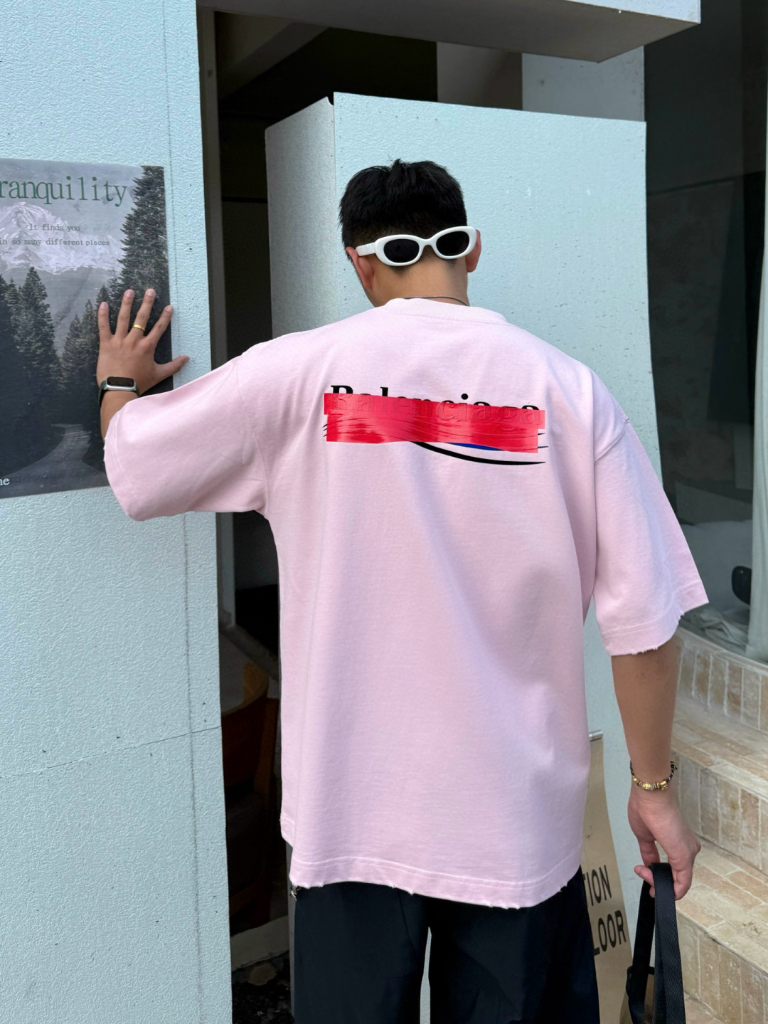 新款秋冬高克重T恤🆕颜色：黑，白，粉码数：XS-XL款号：52118