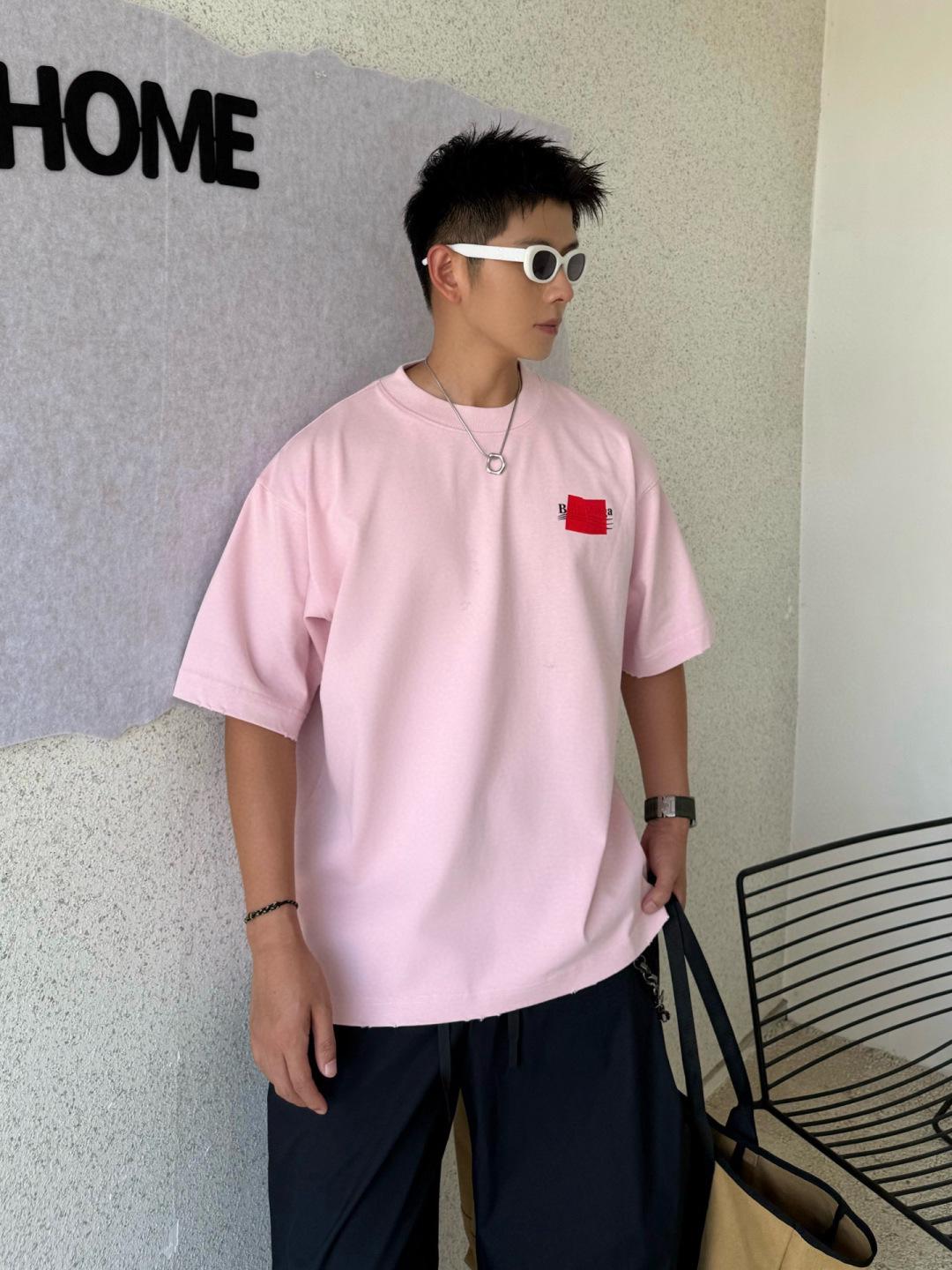 新款秋冬高克重T恤🆕颜色：黑，白，粉码数：XS-XL款号：52118