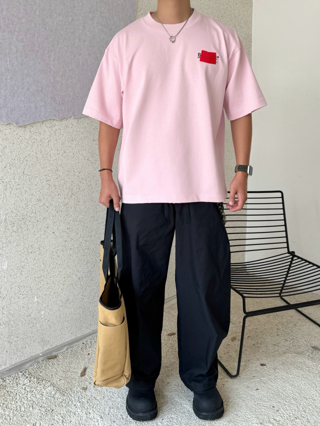 新款秋冬高克重T恤🆕颜色：黑，白，粉码数：XS-XL款号：52118