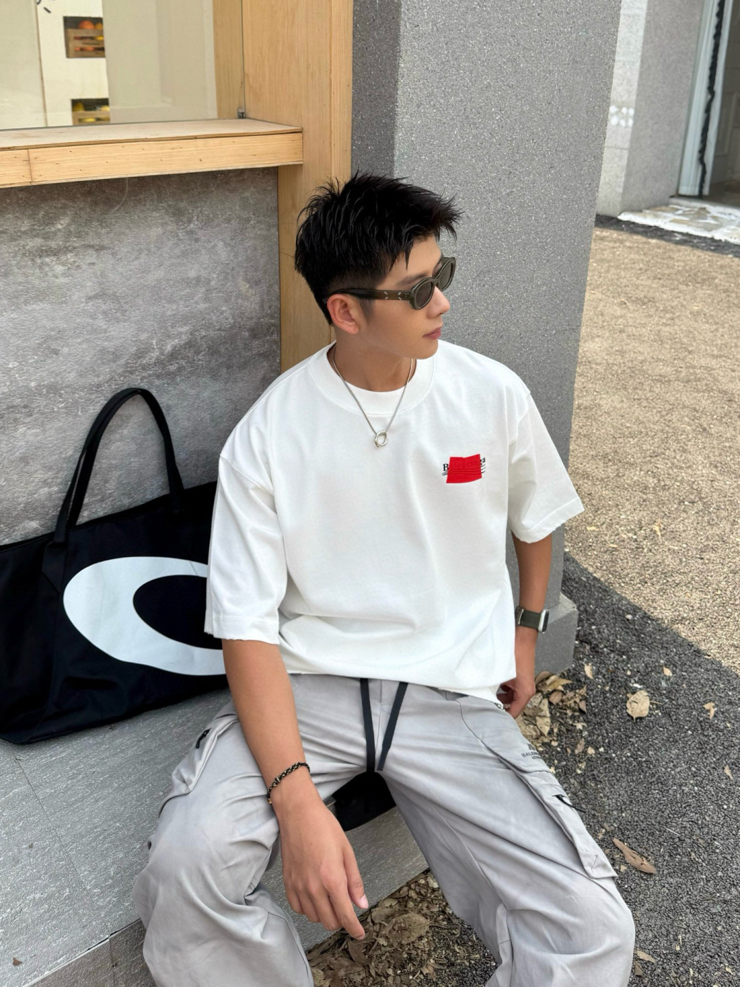 新款秋冬高克重T恤🆕颜色：黑，白，粉码数：XS-XL款号：52118