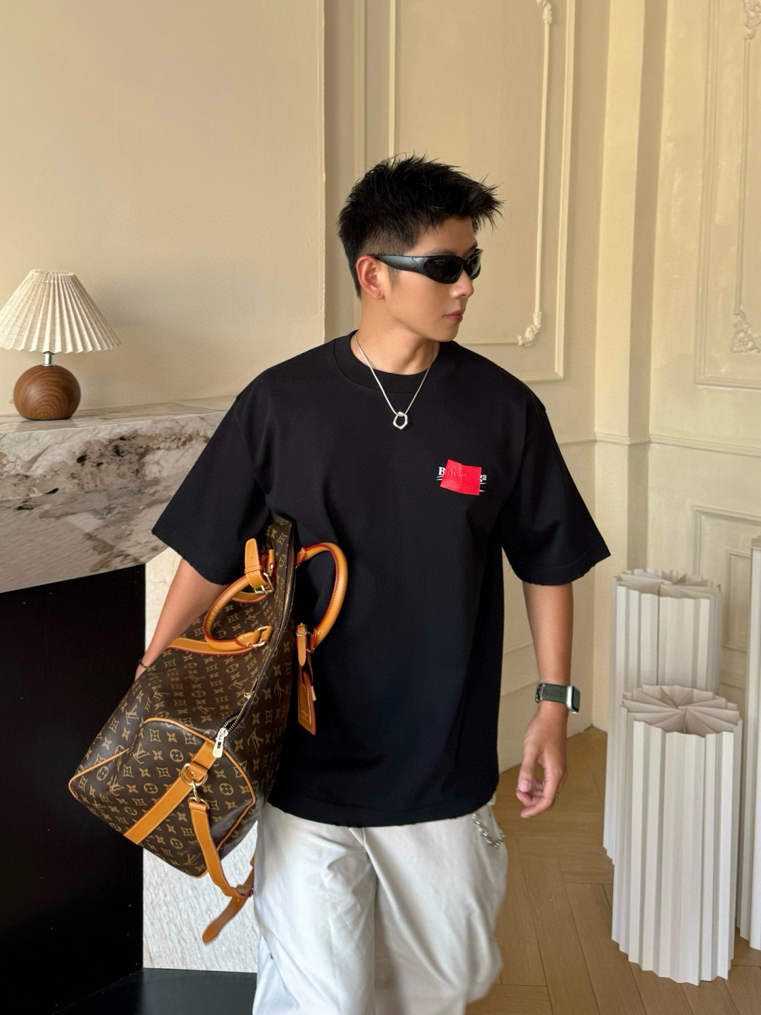 新款秋冬高克重T恤🆕颜色：黑，白，粉码数：XS-XL款号：52118