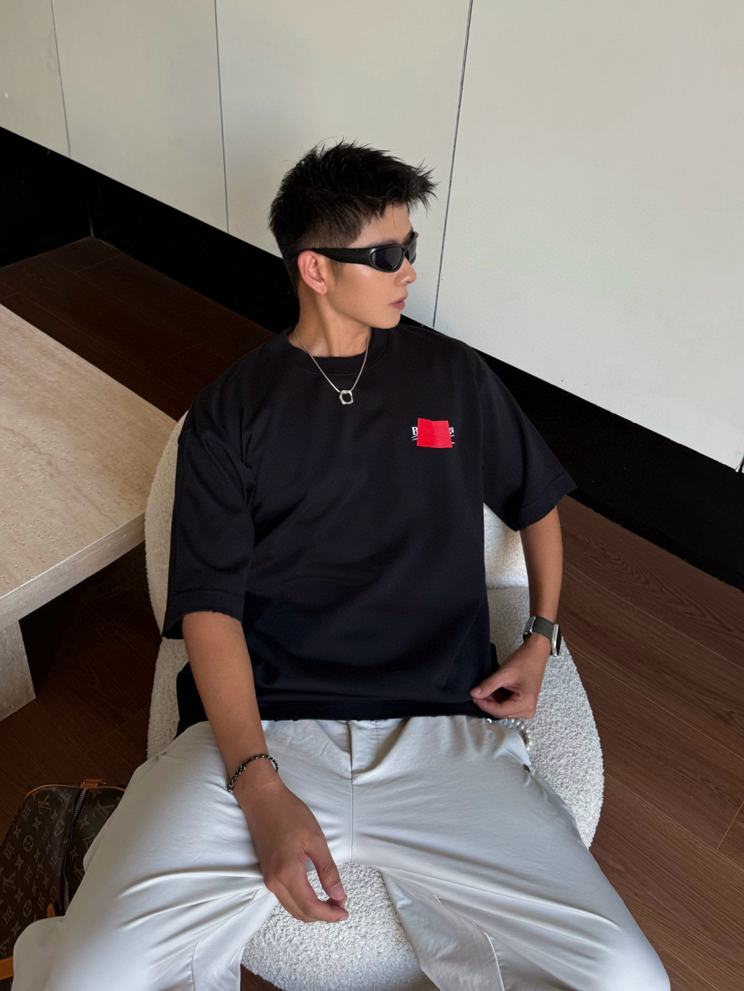 新款秋冬高克重T恤🆕颜色：黑，白，粉码数：XS-XL款号：52118