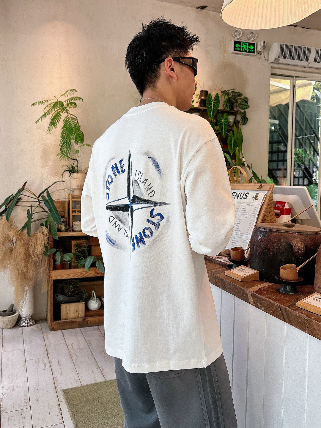 2025秋冬季新款石头岛手绘长袖S-XL