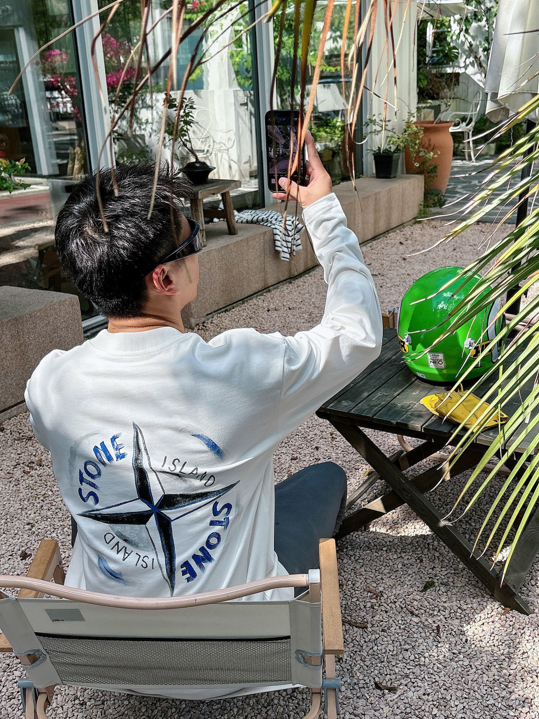 2025秋冬季新款石头岛手绘长袖S-XL